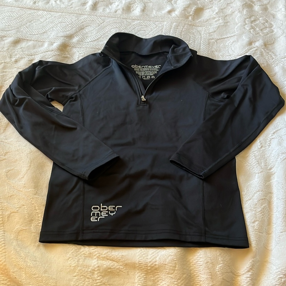 Obermeyer women’s 1/4 Zip Black Long Sleeve Layer S